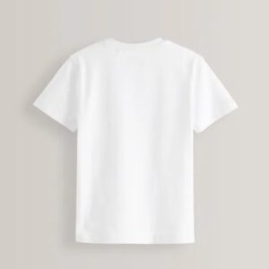 White Regular Fit Short Sleeve T-Shirt